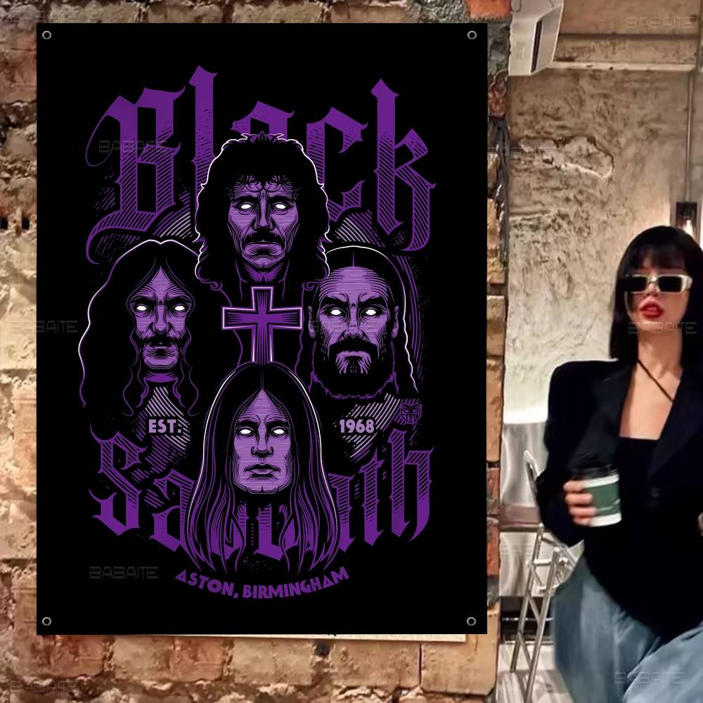 Commercial Banner Printing - Black Sabbath Heavy Metal Impressão Avançada