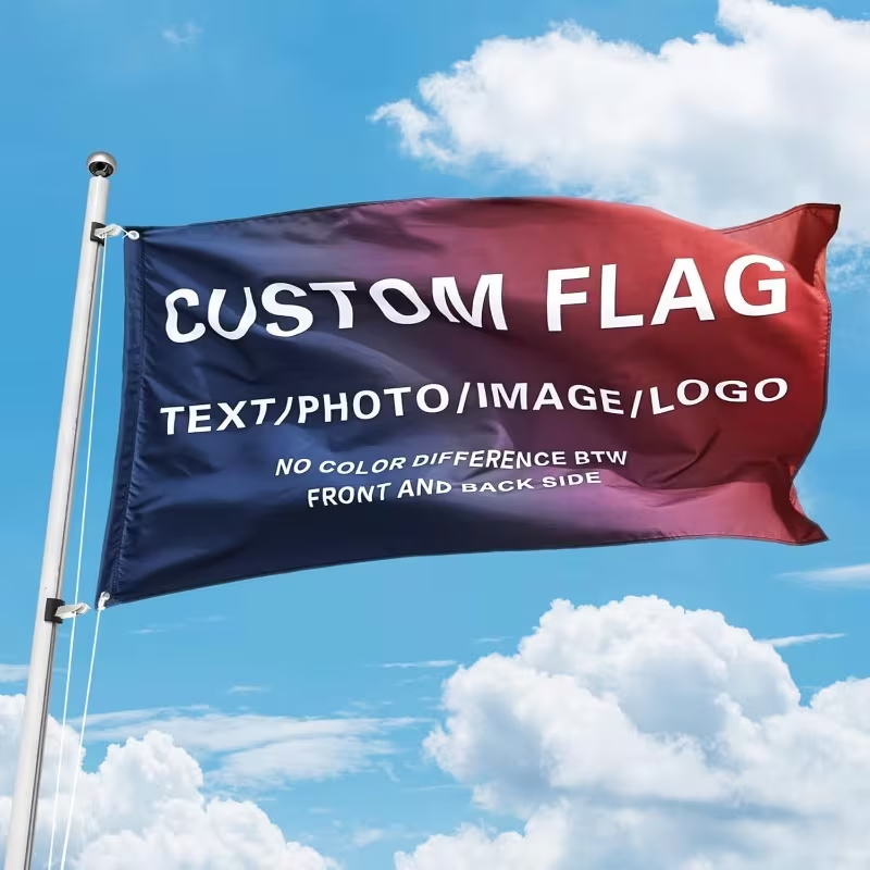 Commercial Banner Printing - Bandeira Personalizada com Texto e Foto,
