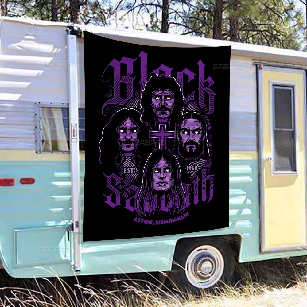 Black Sabbath Heavy Metal Impr - Commercial Banner Printing avaliação e preço