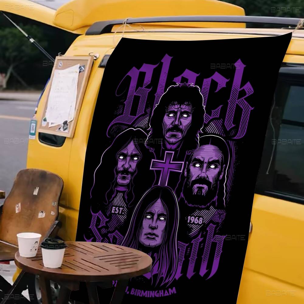 Black Sabbath Heavy Metal Impr - Commercial Banner Printing avaliação e preço