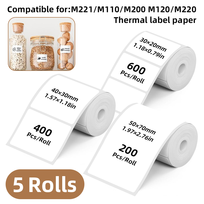 5 rolos de etiquetas adesivas  - Commercial Printing Machine avaliação e preço